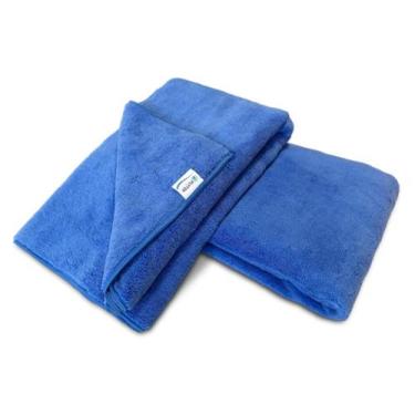 Imagem de Toalha microfibra 80x145cm 420gsm multiuso alta absorção - Flytex, Azu