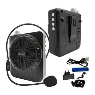 Imagem de Megafone Amplificador de Voz com Microfone e Rádio FM USB - RMEletroni