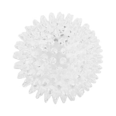Imagem de harayaa Bola de massagem com espinhos, bola de massagem muscular, rolo de massagem com espinhos macios, bola de exercício dura para academia de exercícios, Claro