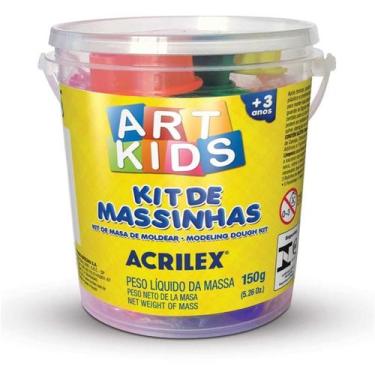 Imagem de Massa para modelar criativa art kids 1 150g.potes c/moldes acrilex