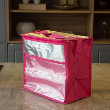 Imagem de BOLSA TÉRMICA POLIESTER COM ALÇA 13LITROS (PINK)