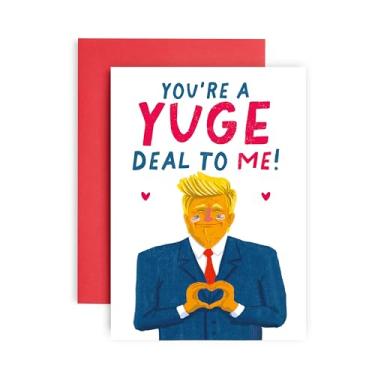 Imagem de Huxters Cartão de aniversário dos namorados - You're a Huge Deal to Me - Presente romântico engraçado para marido, esposa, namorado, namorada, perfeito para amor ou aniversário (grande oferta)