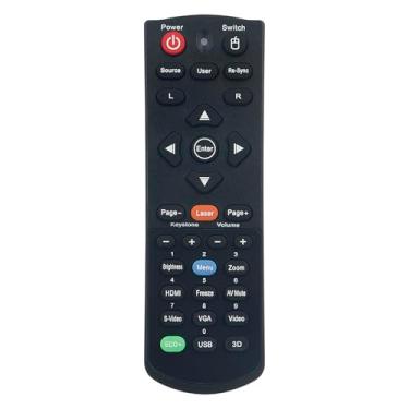 Imagem de AIDITIYMI Controle remoto de substituição BR-5046L compatível com o projetor DLP Optoma Home Theater System W501 EH501 X501 EH300 DH1011 DH30B