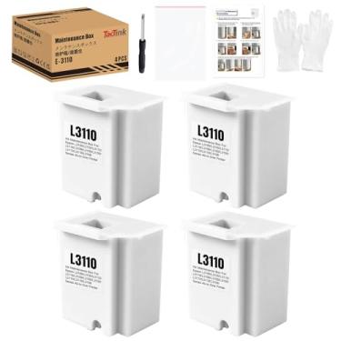 Imagem de Substituição de tanque de tinta residual L3110 para impressoras Epson Ecotank ET-2800 ET-2803 ET-2720 ET-2711 ET-4700 L3110 L3210 L3150 L3250, caixa de manutenção com absorvente de esponja extra