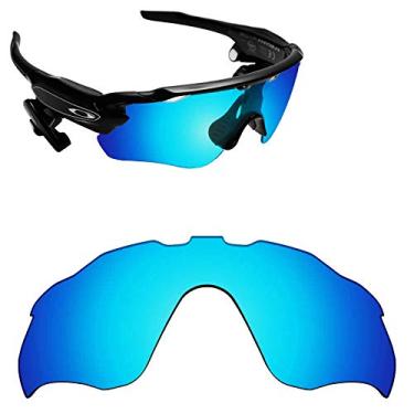 Imagem de Lentes de reposição polarizadas Alphax para Oakley Radar Pace OO9333 - Várias opções, Ice Blue Polarized, One Size