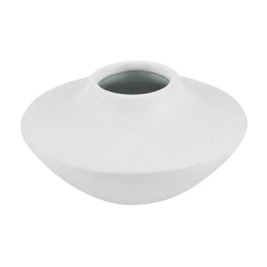 Imagem de Restaurantware - Vaso de flores de mesa, 1 vaso com padrão de redemoinho - Vaso decorativo de cerâmica branca, moderno, minimalista, use flores frescas ou artificiais, para cozinha, sala de estar,