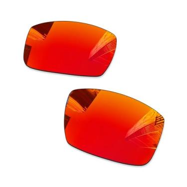 Imagem de Combine8 Lentes de reposição Ploarized para óculos de sol Oakley Gascan OO9014 - Vermelho fogo