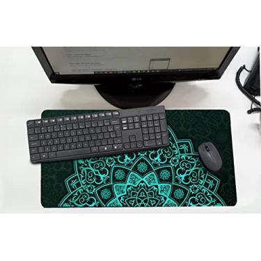 Imagem de Mouse Pad Desk Pad Grande 30x70cm - MANDALA AZUL