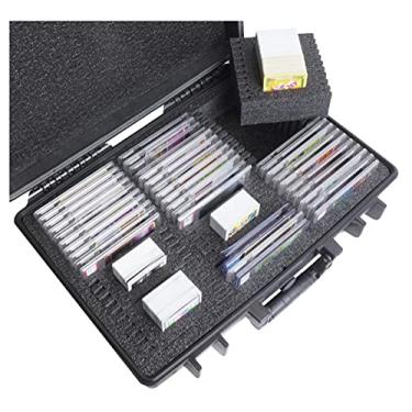 Imagem de Case Club Capa de placa de cartão graduado 57-105 – Armazenamento com ranhuras para mais de 57 lajes, mangas 645, cartas soltas 1853 – Organize Pokemon e cartões esportivos – Impermeável – Resistente – Aprovado por companhias aéreas – Resistente a impactos