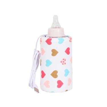 Imagem de Aquecedor de mamadeiras para leite materno,Aquecedor de mamadeiras para leite materno - Capa de isolamento USB Bolsa aquecedor de garrafas Capa aquecida para garrafas | de calor de leite, saco de aque