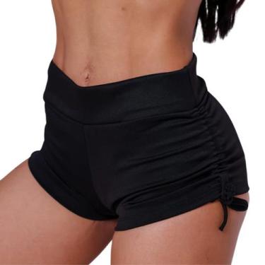 Imagem de Short Moda Praia Sunquini Com Ajustes Lateral Neoprene - KICKOFF, Pret