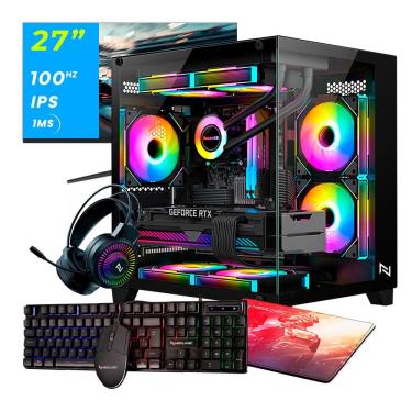 Imagem de Pc Gamer Completo Ryzen 5 5600GT, 16GB 3200Mhz, (Radeon Vega 7 Integrado), A520M, SSD 480GB M.2, 500W 80 Plus, Monitor 27 100Hz, Neologic - NLI89109