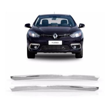 Imagem de Par friso grade fluence 2014 a 2016 cromado - SP ACESSÓRIOS