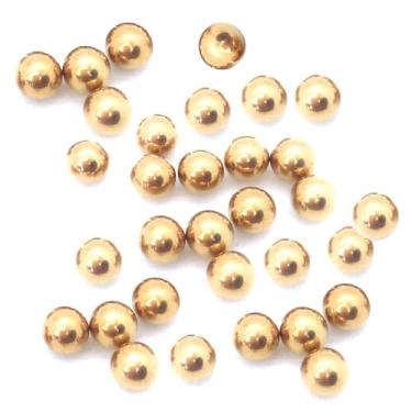 Imagem de FOCMKEAS 30Pcs 1/2 Polegada (12,7 Mm) Imperial Precision Solid Brass Rolamento Bolas, Imperial Brass Ball (1/2", 30 Peças)