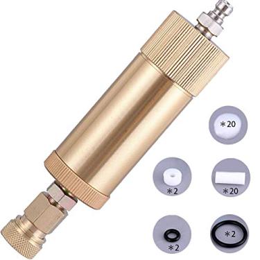 Imagem de Filtro de ar para bomba de ar de alta pressão PCP Creation Core com filtro de óleo de água com conexão rápida fêmea e macho para bomba de compressor de ar de alta pressão 30 Mpa, 81220GJYCCFLQ1-2, Dourado