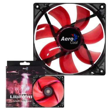 Imagem de Cooler Fan Gamer Para Gabinete Com Iluminação Led Vermelho Hélice  Tra