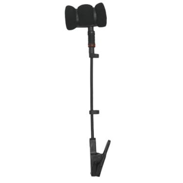 Imagem de Colaxi Saxofone microfone clip-on microfone braçadeira sem microfone suporte microfone para trompete instrumento de vento violino praticando