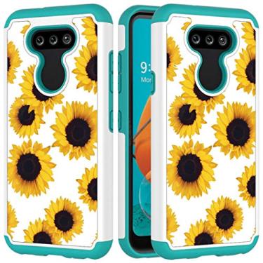 Imagem de Yerebel Capa de telefone para LG K31, capa fofa para LG Aristo 5 Plus para meninas, capa protetora resistente à prova de choque para LG K31 (girassol)