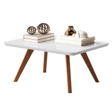 Imagem de Mesa Centro Sala Estar Jantar Retangular Pequena Baixa Luxo - Moveis D