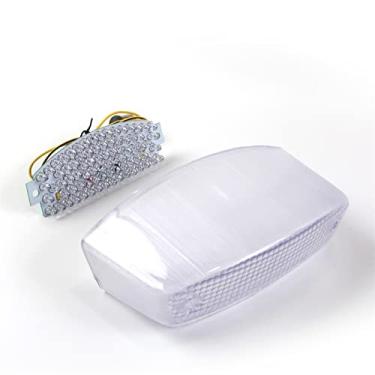 Imagem de zurio Lanterna traseira de LED transparente compatível com Ducati 1994-2010 todos os modelos Monster, exceto 696 796 1100 1100S, luz traseira de freio de seta, acessórios de motocicleta integrados