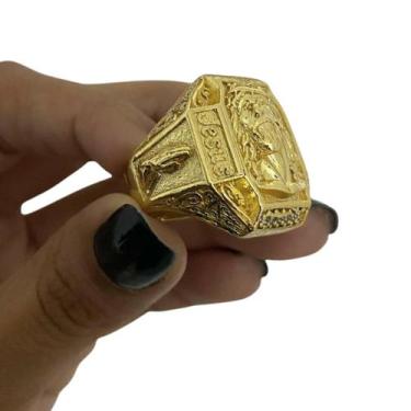 Imagem de Anel Jesus Cristo Lado - Banhado a Ouro 18k - ToJoia18k