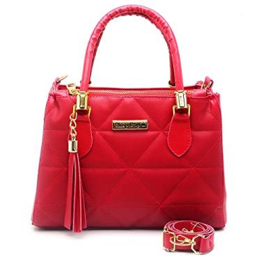 Imagem de Bolsa Feminina Lorena Dubai com Alça de Mão e Transversal De Ombro (Vermelha)