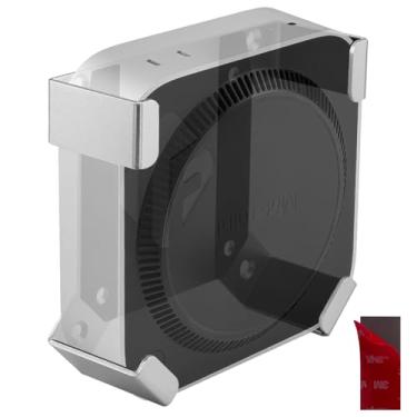 Imagem de IFCASE Suporte para Mac mini M4 Pro, monitor traseiro, embaixo da mesa, suporte de parede para Mac mini M4/M4 Pro 2024 compatível com suporte VESA com adesivo, sem broca (prata)