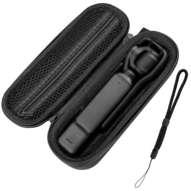 Imagem de BOXOB Estojo de transporte para DJI OSMO Pocket 3, bolsa de armazenamento de nylon com zíper bidirecional, capa protetora portátil com alça de pulso, acessórios práticos para câmera para DJI Pocket 3