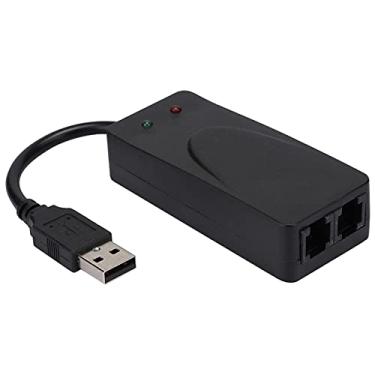 Imagem de flexman Modem externo USB 2.0 56K para Win 7 Win 8 Win 10 Win XP, modem de dados de fax de porta dupla com correio de voz, discagem automática de resposta via Internet, envio automático de faxes