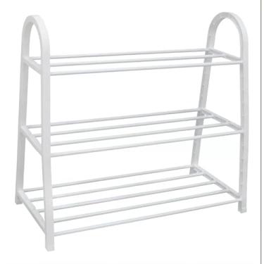 Imagem de Sapateira 9 Pares 3 Prateleiras Organizador Multiuso Tênis Sandálias (BRANCO)