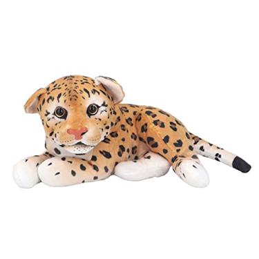 Imagem de Brinquedo de Boneca de Animais de Pelúcia, Boneca de Pelúcia de Animais de Selva de Simulação Fofa e Macia, Brinquedo de Pelúcia Adorável para Decoração de Interiores (Leopardo)