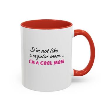 Imagem de Caneca de café Cool Mom Accent - presente para o dia das mães, aniversários, amantes de café, mães, decoração de cozinha divertida, xícara legal para mãe regular