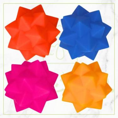 Imagem de Bola Sino com Guizo e Bola 3D Colorida com Apito Para Cachorros Gatos 