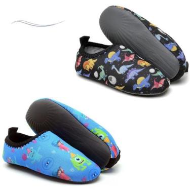 Imagem de Kit 2 Sapatilhas Infantis Nautica Personagens Unissex Tenis Areia Agua