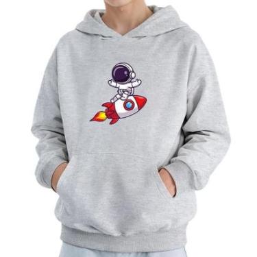 Imagem de Moletom Infantil Canguru Menino Algodão Estampa Foguete-Masculino