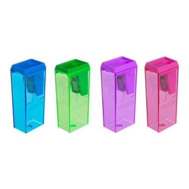 Imagem de Apontador com Depósito Escolar 6cm Bloco Léo & Léo Unidade ou Kit - Le