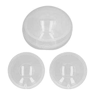 Imagem de 2 Peças de Concha de Mama, Copo de Amamentação de Silicone Limpo Reutilizável, Com um Plugue na Parte Superior, Com Caixa de Armazenamento, para Mães