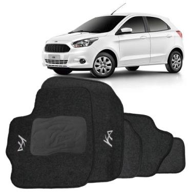 Imagem de Tapete para Ford Ka 2015 a 2021 Carpete Automotivo Grafite 5 Peças - Z