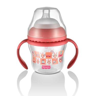 Imagem de Copo de Transição First Moments + Bico Extra + Alça Removível 150 ml Rosa Fisher Price - BB1056 BB1056