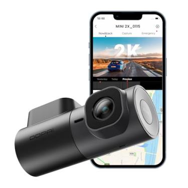 Imagem de DDPAI Mini 2X Câmera Veicular 1440P 2K QHD Frontal com WiFi 5GHz, Visão Noturna Superior, Controle por APP ADAS, Lente Rotativa 360°, Sensor G, Supercapacitor e Monitoramento 24h (Sem Cartão SD)