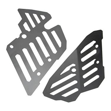 Imagem de GRCFUMO 2PCS Tampa da guarda da grade do radiador de motocicletas, protetor de câmera de moto de alumínio de alumínio, acessórios para motocicletas para Tener 700 XT700Z 2019 2021 (Preto)