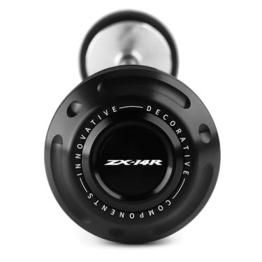 Imagem de GOXMOTO Proteção contra queda da roda do garfo do eixo dianteiro da motocicleta CNC compatível com acessórios K.AWASAKI Ninja ZX14R 2012-2020 2021 2022 2023 2024 ZX-14R ZX 14R (preto)