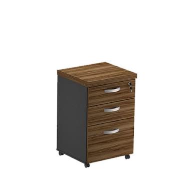 Imagem de Gaveteiro Volante 3 gavetas maranello Nogal/Preto - 1351