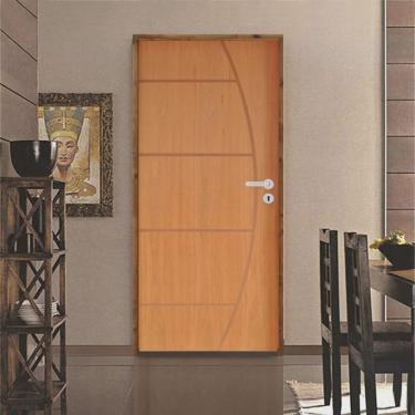 Imagem de Kit Porta de Madeira 210x72cm Batente 11cm Fechadura Stilo Cromada Interna Belissima 6...