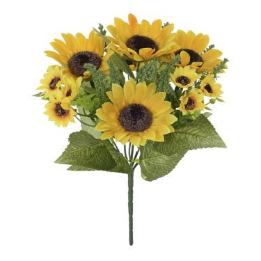 Imagem de Buque de flores girassol X13 amarelo 30cm