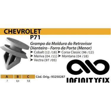 Imagem de 10 Presilha Grampo da Moldura do Retrovisor Dianteiro Forro Porta (Men