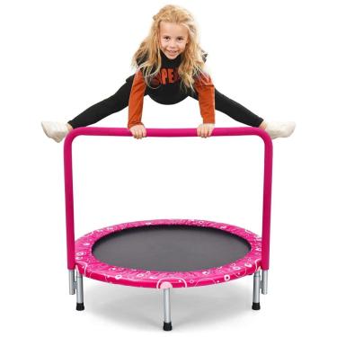 Imagem de Cama Elástica Interna Dobrável com Apoio Ajustável, até 149 kg, GIANTEX, Rosa