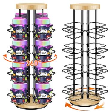 Imagem de Dilobio Suporte de cápsulas para cápsulas Ninja Thirsti, suporte de armazenamento de 360° 16 sabores compatível com sistema de bebida Ninja Thirsty, organizador de gotas de água com sabor Thirsti de 4