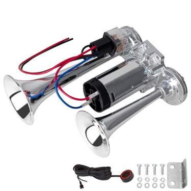 Imagem de AOLIHAN Buzinas de ar de caminhão com buzina de trem alto de botão