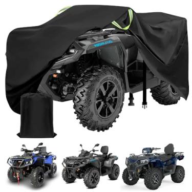 Imagem de Capa para quadriciclo, à prova d'água, para uso externo, resistente, 4 rodas, poliéster, antiUV, 420D, impermeável, quatro rodas, capa de armazenamento, serve para Polaris Honda Yamaha Kawasaki, 86,5